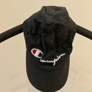 Champion Black and Red Logo Cap